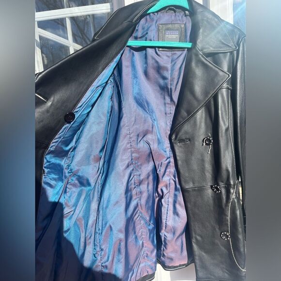 American Modern Alexander Julian Genuine Lambskin Leather Jacket - Picture 8 of 13